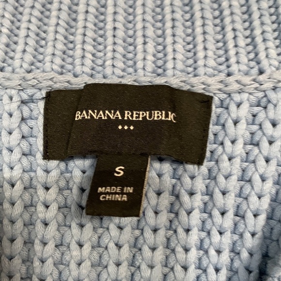 BANANA REPUBLIC WOMENS TEXTURED V NECK KNIT SWEATER BLUE SMALL - Picture 3 of 7